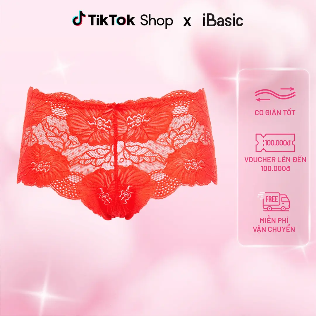 Quần lót nữ ren iBasic hipster lưng cao PANW137-1 Women