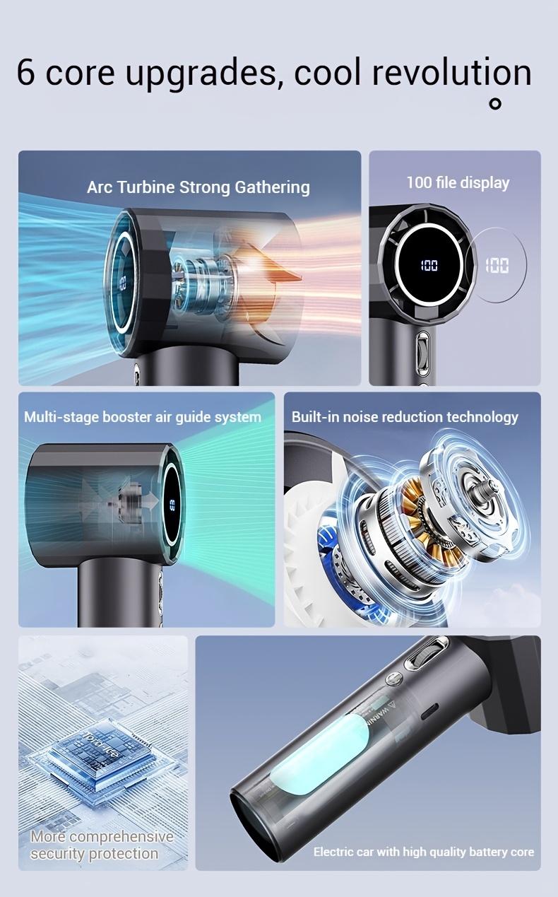 Product Introduction of The new cross-border handheld fan cooling ice-coated handheld fan 100-speed high-speed mini portable fan 11