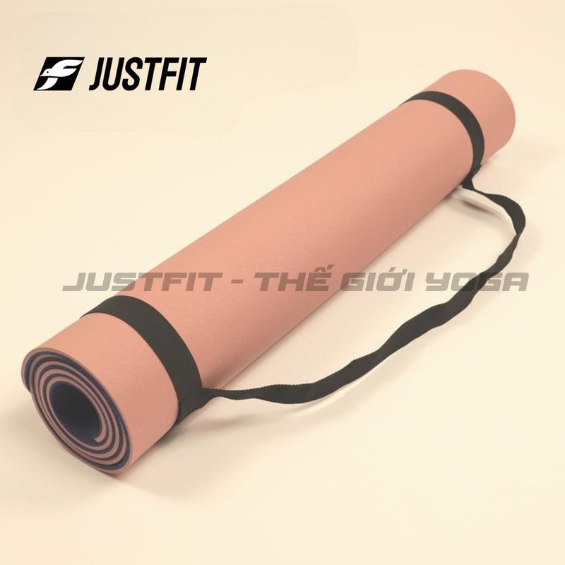 [Tặng Túi Đựng Thảm + Dây Đeo Thảm] Thảm tập yoga JUSTFIT tập gym, định tuyến tập yoga, thể dục tại nhà cao cấp cao su non TPE dày 6mm 8mm