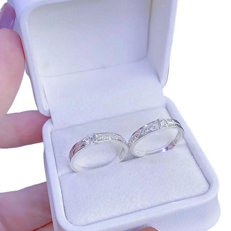 Nhẫn Đôi Bạc Ta đơn giản siêu hot _ Bạc đẹp Hải hạnh HHj