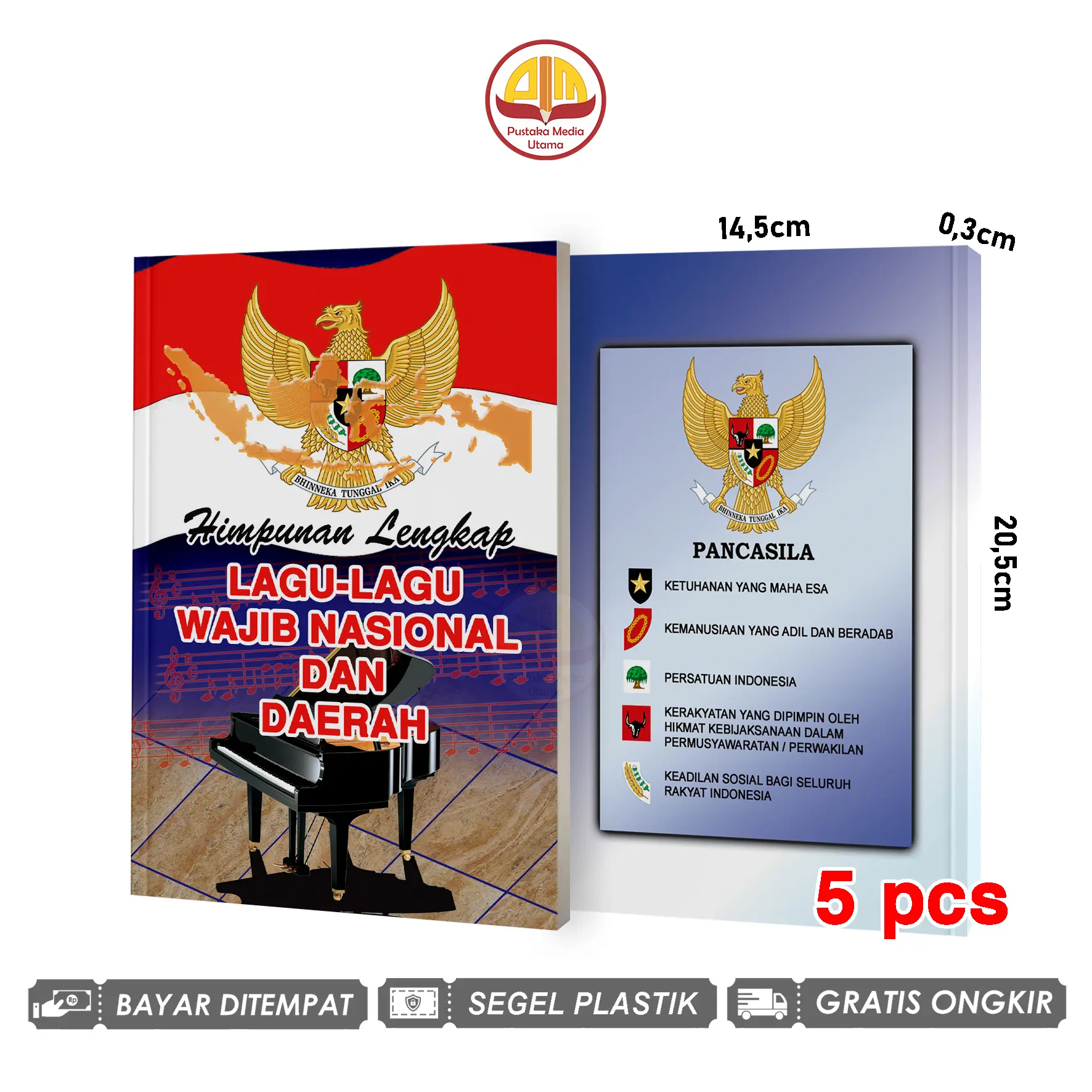 (5PCS) Himpunan Lengkap Lagu-lagu Wajib Nasional dan Daerah