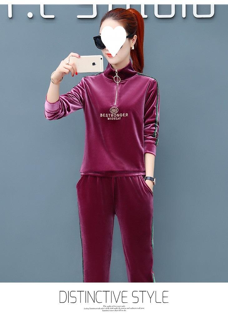 Product Introduction of Bộ Đồ Nhung Vàng, Thời Trang Nữ, Cổ Chân Đế, Bộ Đồ Thể Thao Thường Ngày Áo Len, Bộ Hai Mảnh, Phong Cách Âu Mỹ Thích Hợp Cho Mùa Xuân Và Mùa Thu, Thiết Kế Mới Cho Năm 2024 18