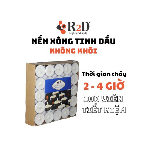 Hộp 100 Viên Nến Tealight Trắng - Đỏ - Vàng Dùng Thắp Sáng Trang Trí - Dùng Với DDèn xông tinh dầu giúp khử mùi, tạo hương thơm. Decor Nến Thơm Dầu Thơm Decor Phòng