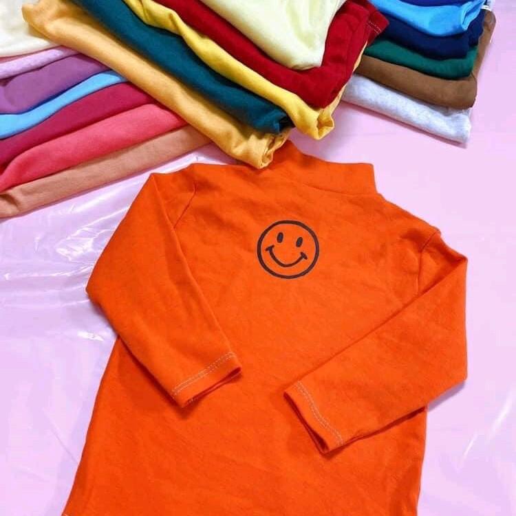 Combo 5 áo giữ nhiệt cho bé trai bé gái 6_17kg chất len tăm cổ 3 phân cho bé bososinh