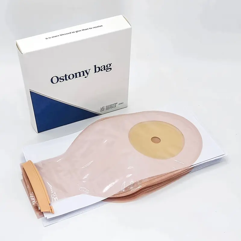 Colostomy Bag 10Pcs HDR Tas Ostomi Kolostomi Satu Potong Stoma Kantong Colostomy Ostomy Tas 5
