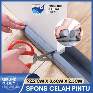 Busa Penutup Celah Lubang Bawah Pintu / Sponge Penghalang Debu Angin Kecoa Serangga Twin Draft Door Seal Foam Alas Pelindung