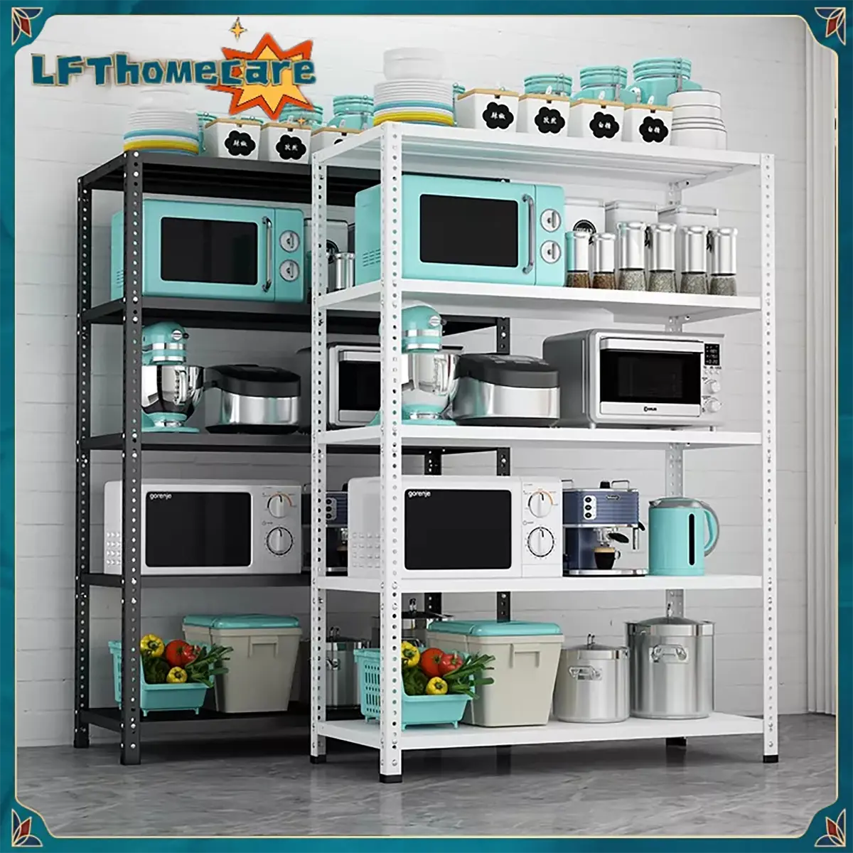 OH【Load 450 KG】Boltless Rack Steel Rack Shelves 5 layers Metal Rack Organizer layer Kitchen Rack Shelf