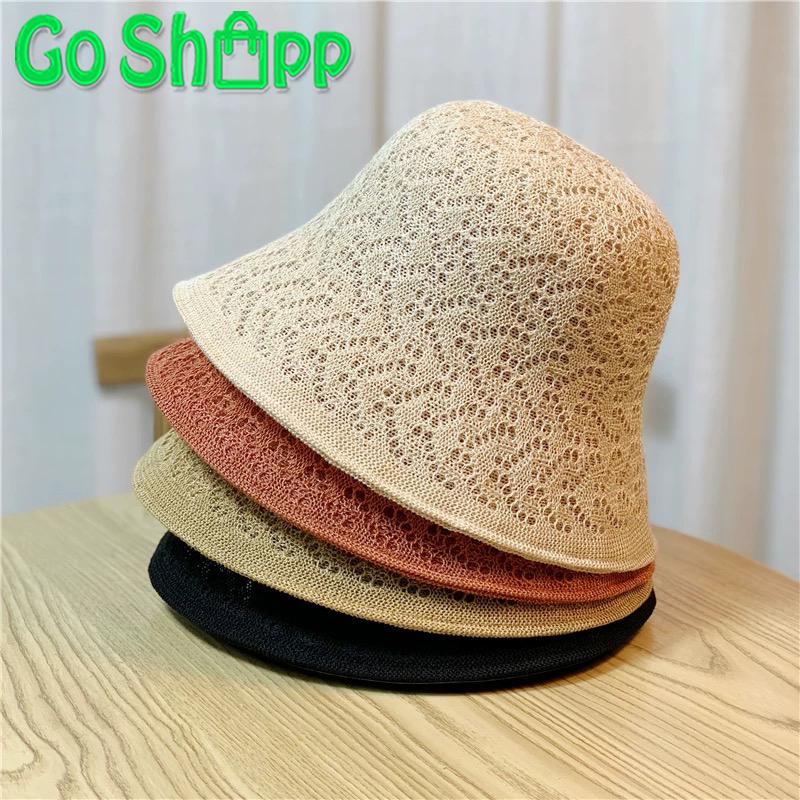 Topi Wanita Bucket Hat Dewasa Rajut Viral Korean Style Aesthetic Terbaru - Topi Pantai Kekinian CP07 5