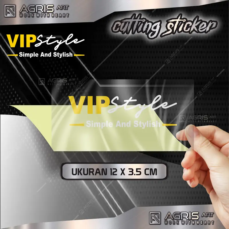 stiker vip style cutting sticker vip syle bukan printing anti luntur 0