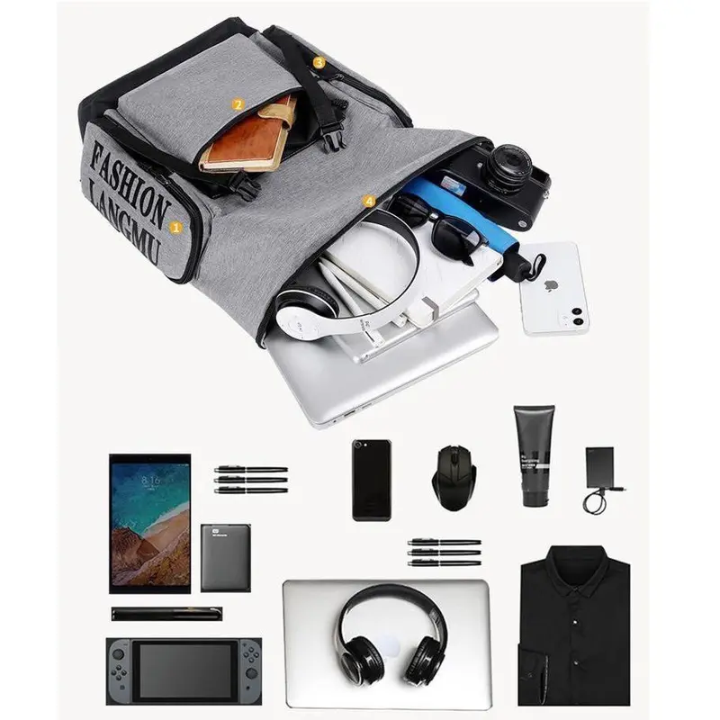 Balo, ba lô thời trang hàn quốc cao cấp cỡ lớn đựng laptop đựng đồ du lịch đa năng 4
