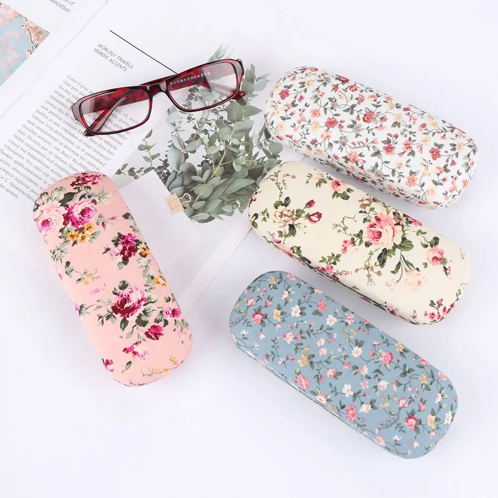 Fabrics Floral Hard Eyeglasses Box Spectacle Case Reading Glasses Box Eyewear Protector Glasses Case Sunglasses Bags