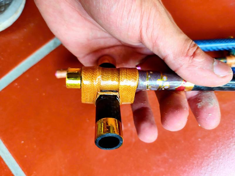 Combo diều 2m trâu bẹn hoàn thiện nan full cacbon Tím xịn 4
