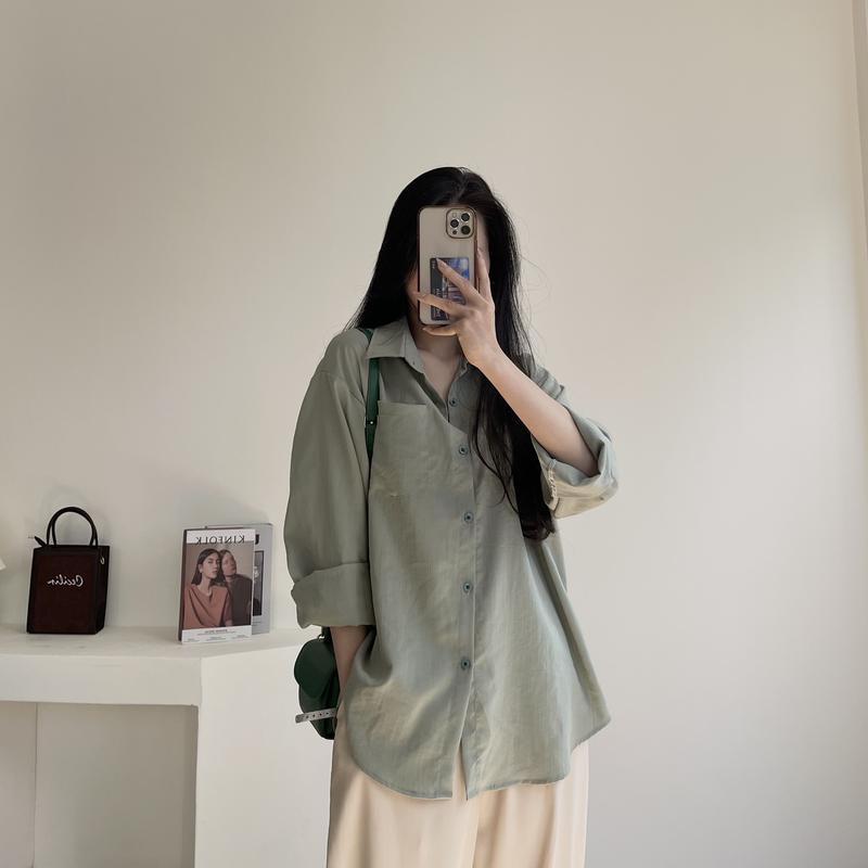 Áo sơ mi đũi xước dáng rộng , áo sơ mi chất vải thoảng mát Miho house | BigBuy360 - bigbuy360.vn