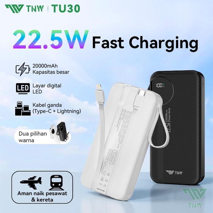 Promo TNW TU30 10000mAh Powerbank Mini 22.5W Fast Charging With Dual ...