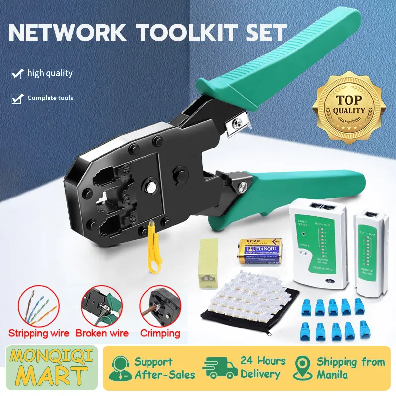 Hot selling 8 in 1 RJ45 Network Cable Tester Crimper Crimping Tools Set Crimper Lan Network Internet Cabling Hand Tools Kit Crimp Cable Tester（No matching bag）