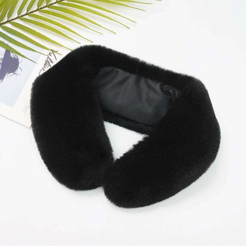 Product Introduction of Cross Collar Clothes Accessories Plush Neck Collar Neck Wrap Warm Fake Collar Soft Fashion Women Lady Scarf Winter 11
