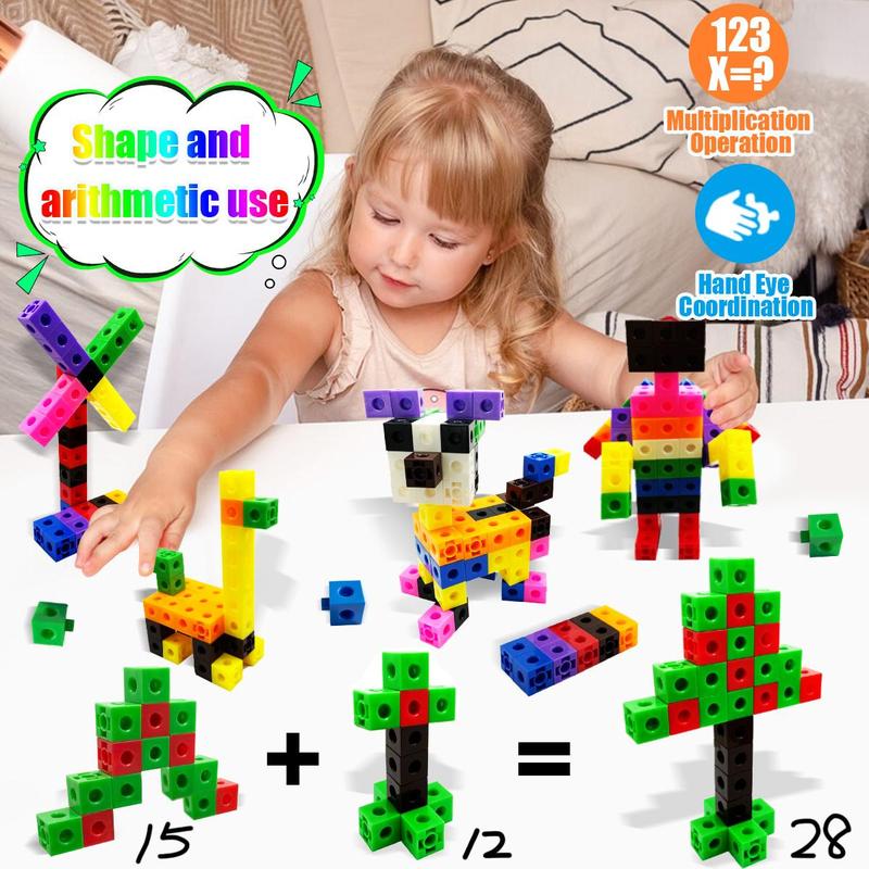 Random Color Building Blocks Set, 100pcs/set Educational STEM Building Toys, Fun and Creative Model Assembled Toy, Educational Methods Building Blocks 6