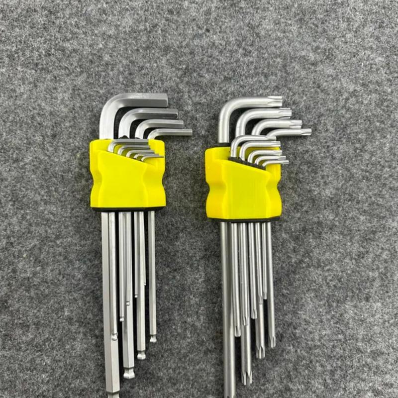 Bộ lục giác đa năng bi và bông thép crv siêu cứng nhật bản 9 chi tiết ( lục giác hoa thị luc giac