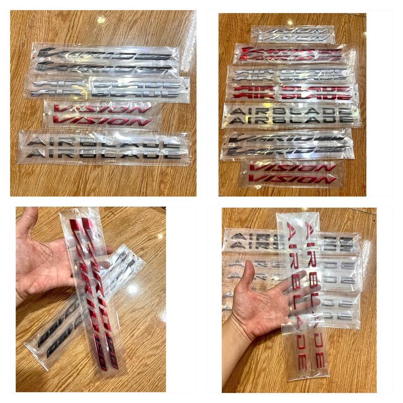   Giá 1 cập  Tem chữ nổi nhựa cứng TEM TỐT tem theo xe vario 150 ab,vision  future wave Decal Nhãn Dán 