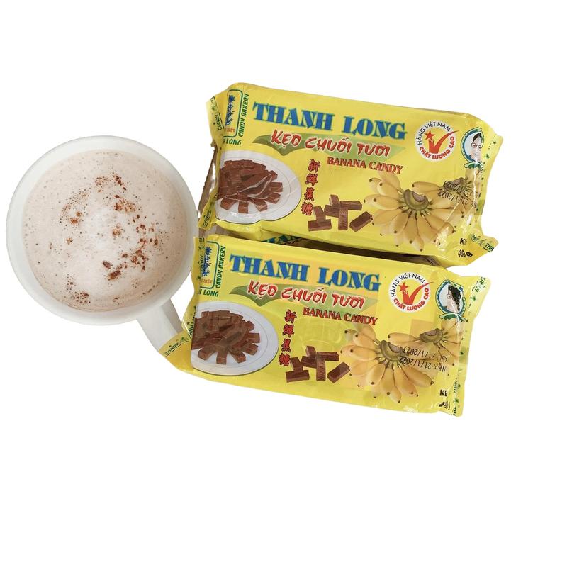  Kẹo Chuối Tươi Dẻo Thanh Long hộp 480g Snack Food Ăn Vặt Candy Thức Ăn Chua 