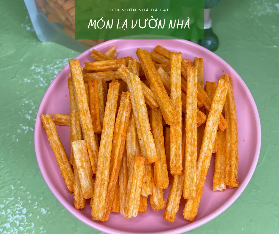 500g Khoai tây que phô mai giòn tan - Vườn Nhà Đà Lạt - Snack Ăn Vặt