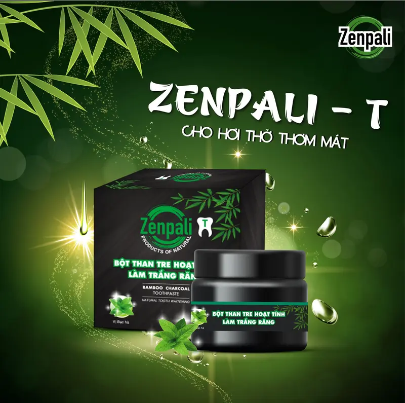 Bột than tre hoạt tính làm trắng răng Zenpali 1