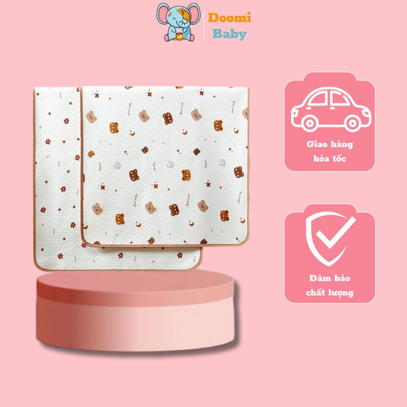 [ Giá Siêu Sốc ] Lót Chống Thấm Lót Điều Hòa 4 Lớp Cho Bé Mềm Mịn Thoáng Khí Họa Tiết Đáng Yêu Kích Thước 50*70cm Doomi Baby - HT723