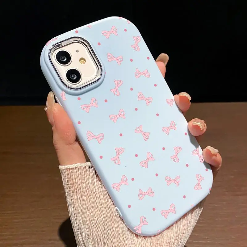 Case Hp For Samsung A12 4G 5G A02 A02s A03 A03 Core A03s A04 A04E A04s A05 A05s A10s A11 A13 4G A13 5G A14 4G 5G A15 4G 5G A20 A20s A21s A22 4G A23 A24 A25 A35 Girls Colorful Cute Pink Bow TPU Casing Soft Case Ponsel Silicone