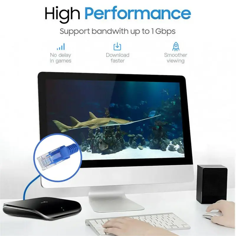 Kabel LAN Outdoor FTP CAT5 Kabel UTP 30 Meter Pabrikan Hight Quality BIRU ABU Computer Router 6