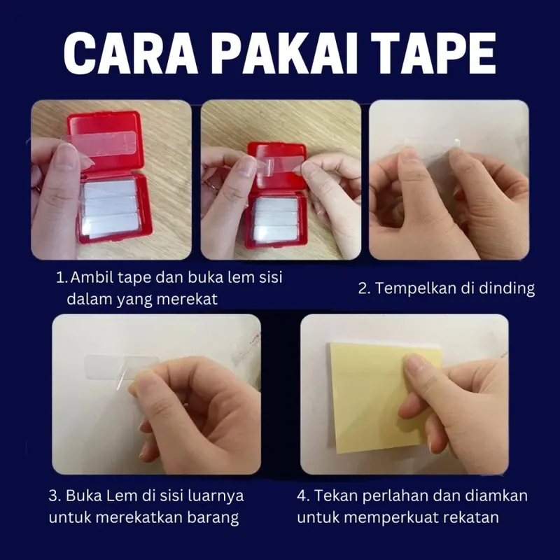 Double Tape Magic Lem Doble Tip Tempelan Perekat Dinding Super Kuat 3