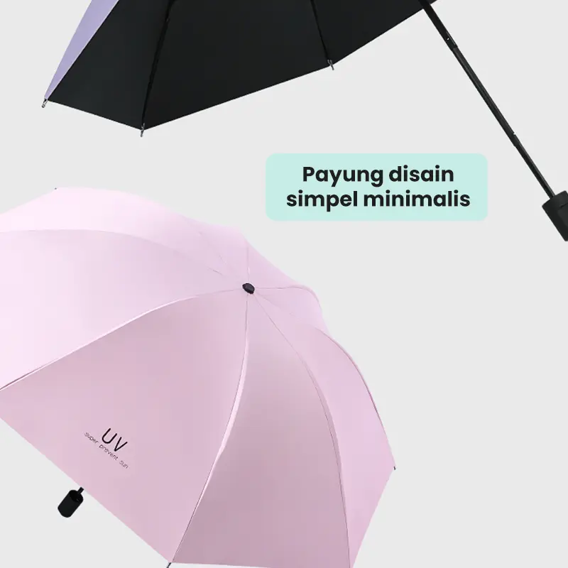 Starlight Payung Anti Uv Korea style Anti Panas Anti Hujan Payung Lipat Anti UV Payung Jumbo Polos Payung Traveling HPY106