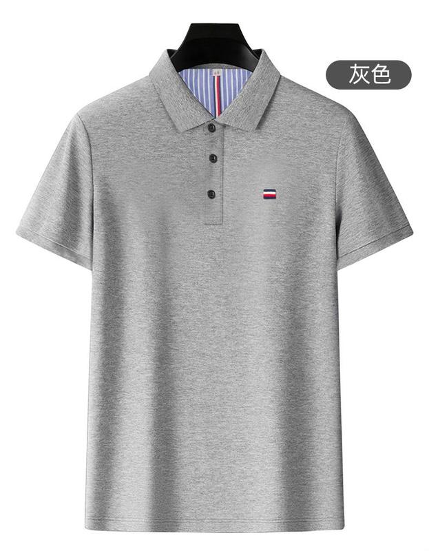 Product Introduction of Áo Thun Nam Ngắn Tay, 100% Cotton, Áo Polo Thêu Ve Áo, Màu Trơn Tay Lửng Áo, Thời Trang, Bộ Sưu Tập Mùa Hè Mới 10