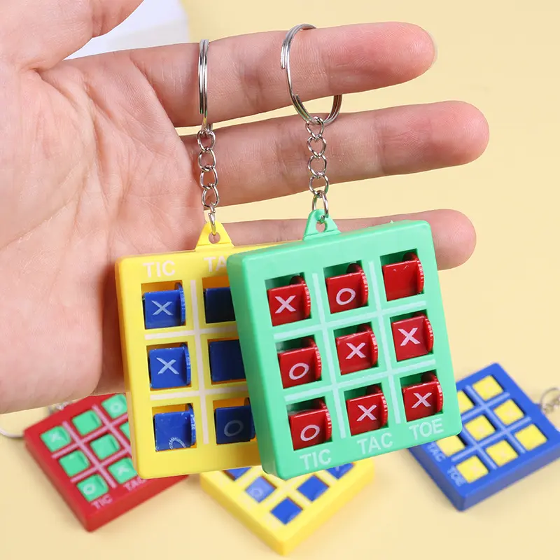 Tic Tac Toe Chess Game XO Sanko Chess Key Ring Play Ring Children's Toy Gift