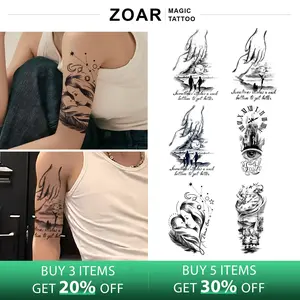 ZOAR-Y40 Stiker Tato Temporary Semi Permanen 【keluarga】Tahan lama Tattoo menempel dekorasi seni untuk pria dan wanita