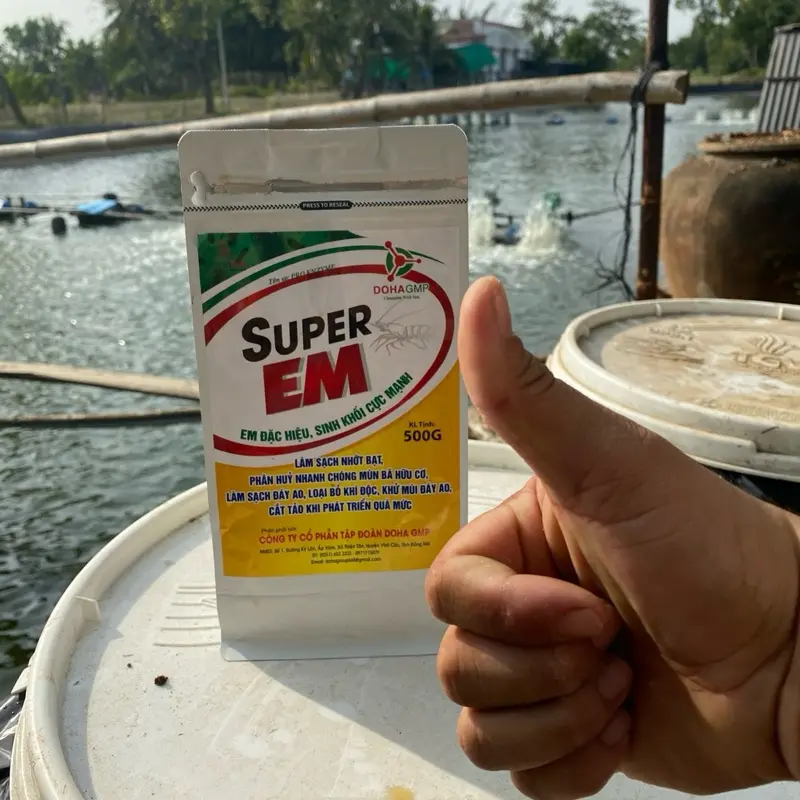 Super EM, EM Đặc Hiệu, Sinh Khối Cực Mạnh, làm sạch môi trường ao nuôi tôm
