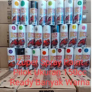 Pilok Pilox Zuper Spray Paint Warna Glossy Metallic Doff Hitam Putih Silver Merah Hijau 150cc (KECIL) Murah dan Ready Banyak Warna