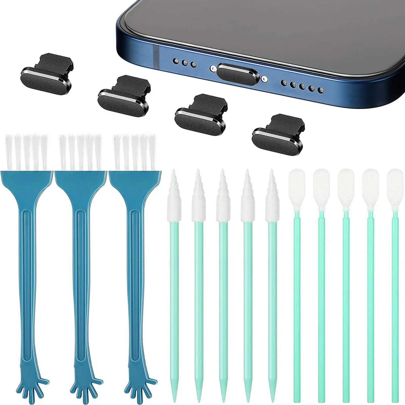Anti-Static Mobile Phone Cleaning Kit Dustproof Set Phone Port Protection Easy to Clean Phone Cleaner