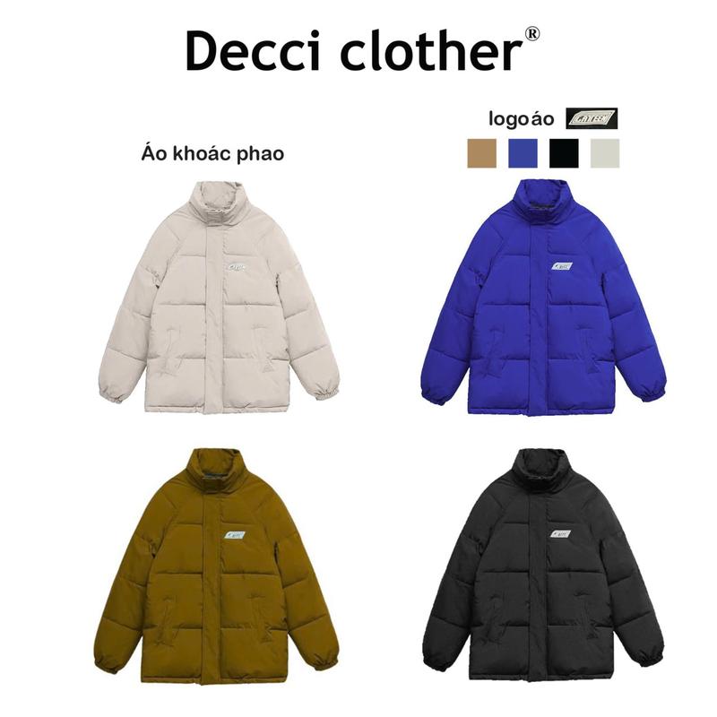 Áo Phao Béo dài tay  Nam Nữ -  túi chéo Unisex Top Cổ Tròn Women Jacket