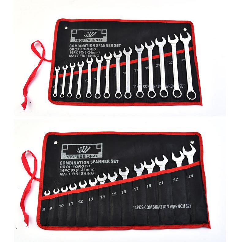 Bộ Cờ Lê (cle )8-24 YEII 14 CHI TIẾT ( USA STANDARD ) Khóa Vòng Miệng Bán Trực Tiếp Từ Nhà Máy Bộ Cờ Lê đa Năng đầy đủ Bộ Dụng Cụ Sửa Chữa ô Tô Gương Lồi