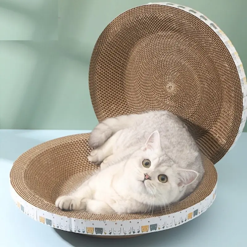 Bàn cào móng cho mèo hình tròn nhiều kích thước Hoshi Pet BM03 - Đồi chơi cho mèo 5