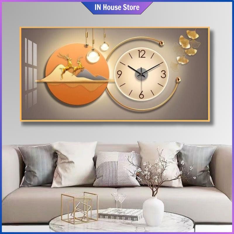  Đồng Hồ Tráng Gương Treo Tường HƯƠU TÀI LỘC in UV 3D Cao Cấp Xem Giờ Kết Hợp Trang Trí Nội Thất Decor Phòng   Sản Phẩm Thiết Kế Theo Yêu Cầu  