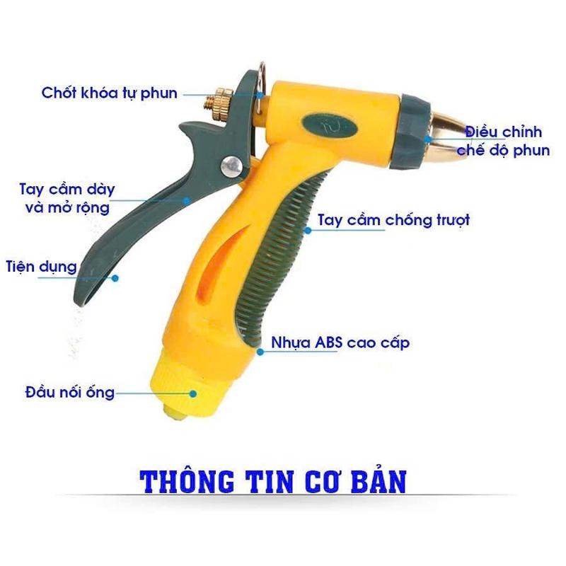 BỘ VÒI RỬA TĂNG ÁP LỰC & DÂY NHỰA PVC DẺO , VÒI TƯỚI CÂY - RỬA XE GIA ĐÌNH 6 CHẾ ĐỘ SỊT TIỆN DỤNG DÂY 5.10.15.20 MÉT 8
