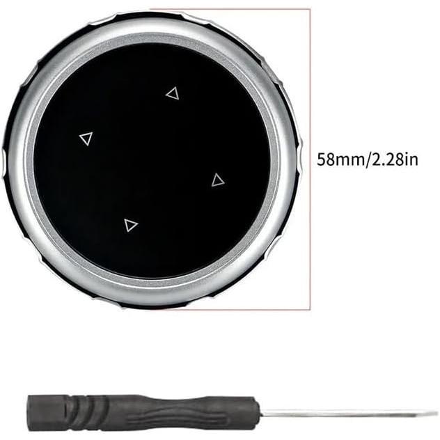 Car Multimedia Knob Cover, Medium to Large Multimedia Control Button Cover for BMW 1 3 4 5 7 Series X1 X3 X4 X5 X6 F10 F20 F30, ABS Plastic BMW 1 Series Idrive Multimedia Button Cover 1