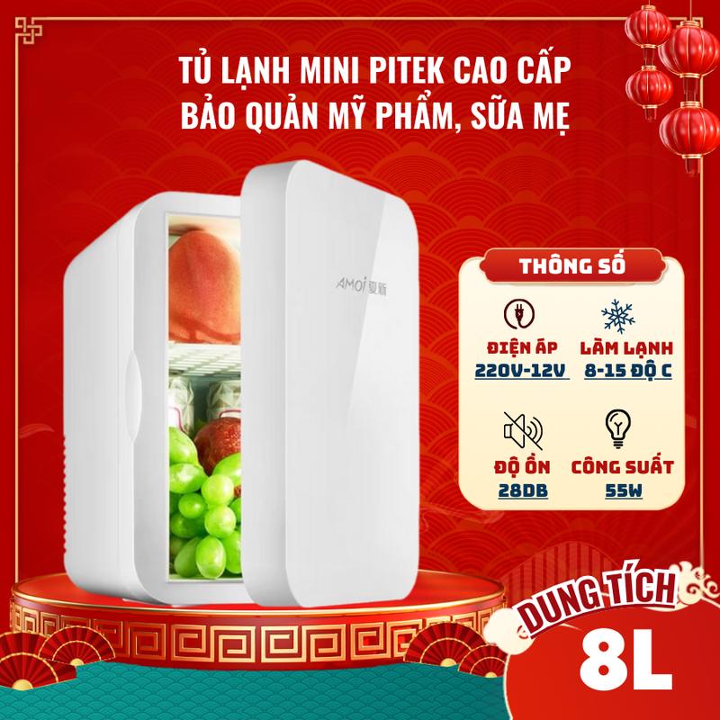 Tủ lạnh mini AMOI điều chỉnh 2 chiều nóng lạnh 8L - Pitek