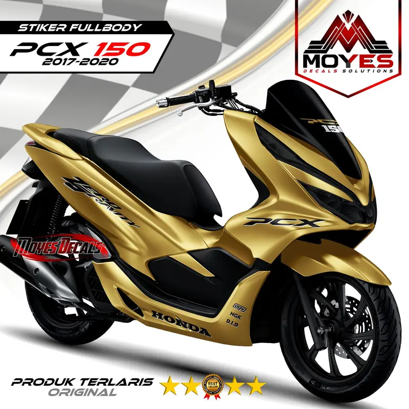 COD Stiker Decal Motor PCX 150 Variasi Fullbody Motif Polosan Simple Keren Motorcycle Racing 8