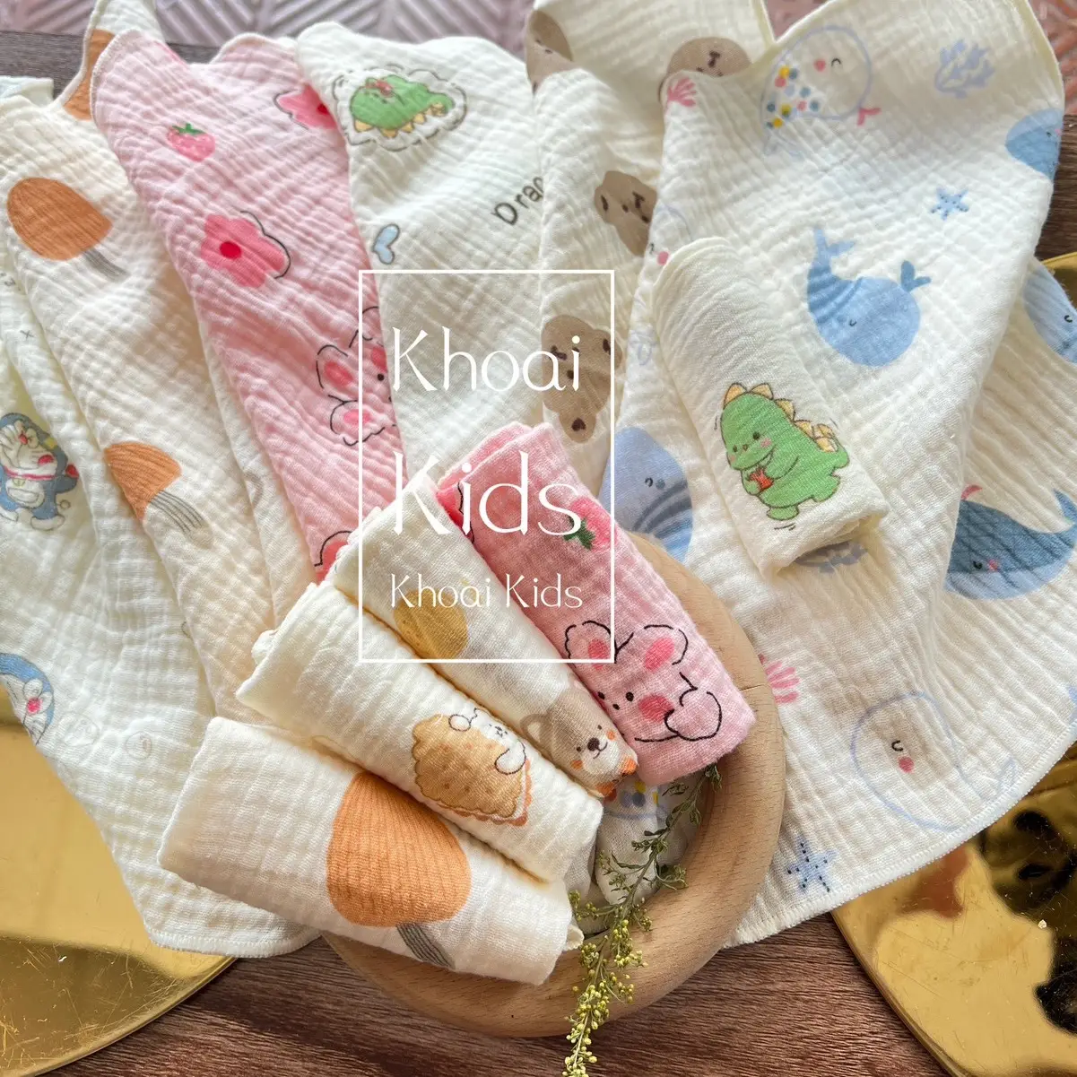 Combo 10-20 -30khăn sữa musulin 2 lớp :