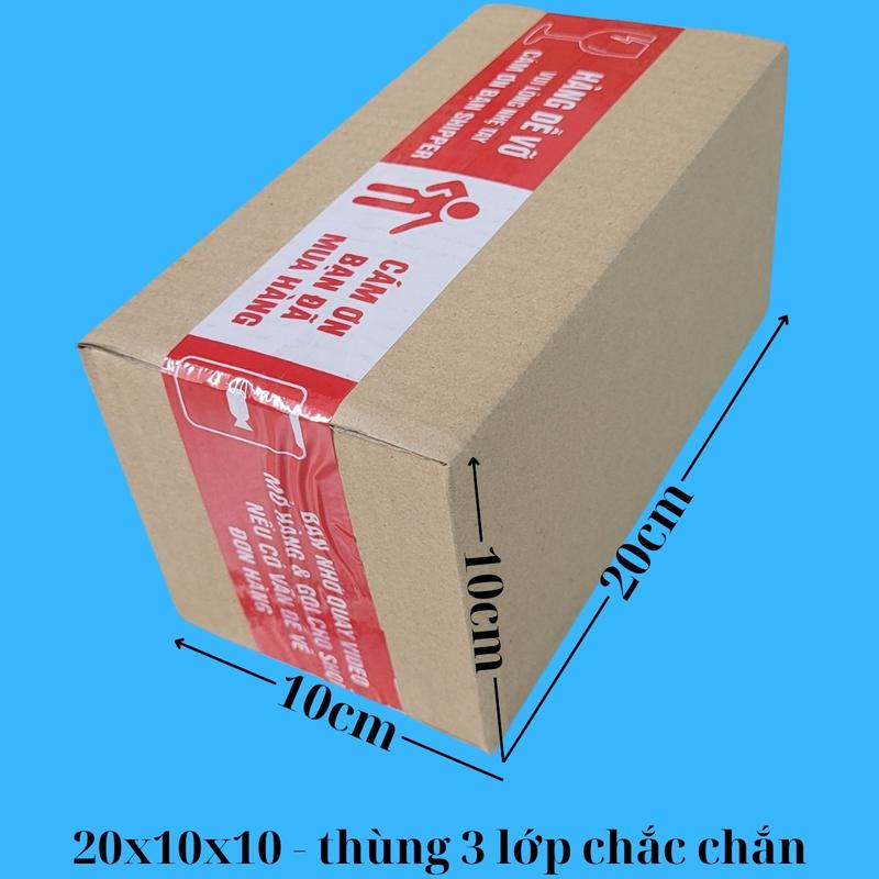 Size 20x10x10 -100 Cái Thùng Carton Đóng Hàng, hopshipcod Thùng Giấy 3 lớp cứng chắc chắn, hộp carton