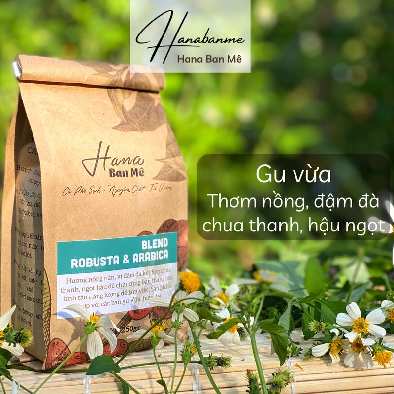 Cafe nguyên chất gu vừa (Blend - Mix Robusta và Arabica - Diu thơm quyến rũ, chua nhẹ)