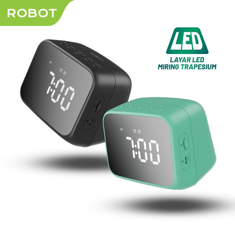 ROBOT Speaker RB170 Bluetooth 5.3 with LED Display & Alarm Clock Garansi 1 Tahun Jam Smart 0