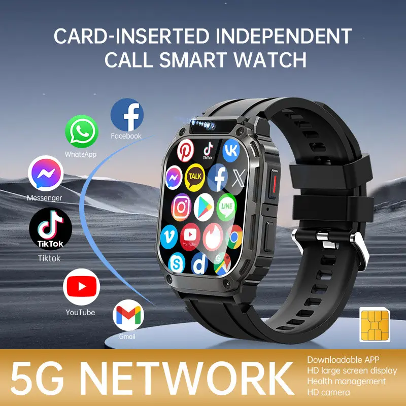 5G Android Smart Watch SIM Card WiFi Camera Q80 Smart Phone Watch GPS ...